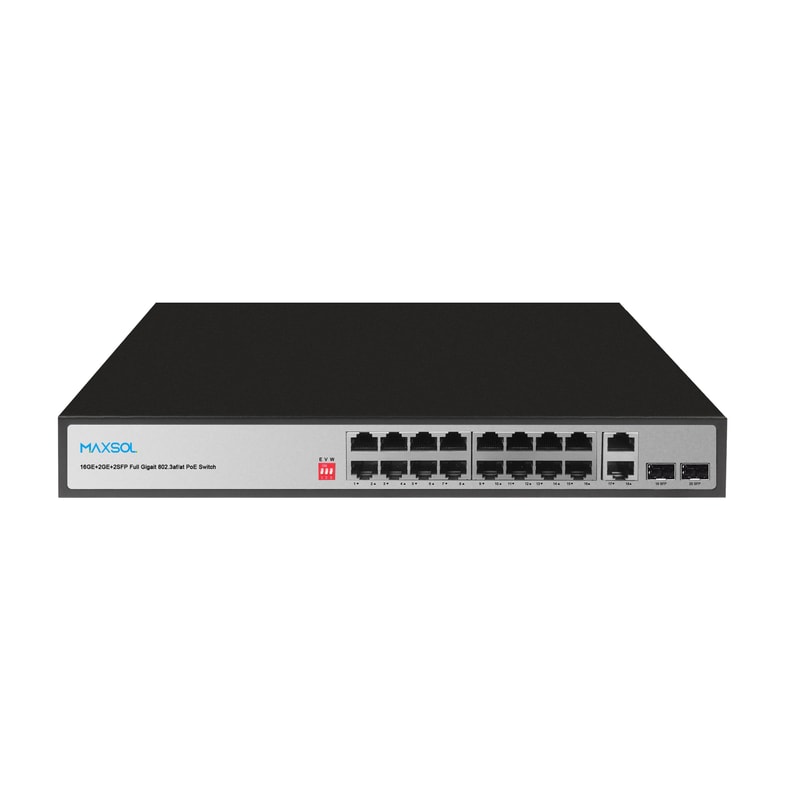 16-Port Long-Range Gigabit Unmanaged PoE Switch, 200W